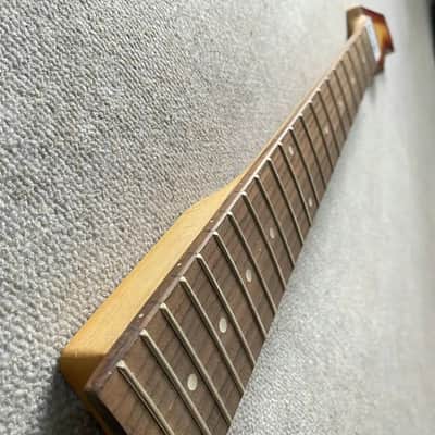 Cherry Burst Maple Wood Guitar Neck, Rosewood 22 Frets Fingerboard image 3