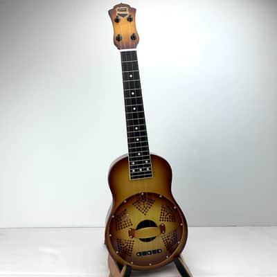 National Resophonic Triolian Concert Ukulele, 2020- RARE Headstock Shape image 3
