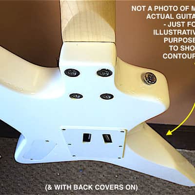 RARE FLOYD ROSE KRAMER VOYAGER (WHITE) GUITAR BODY - NEEDS REPAIRS (GLUE, PAINT TOUCH-UP) image 17
