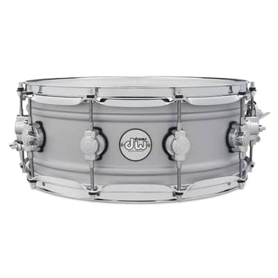 DW Design Series Matte Aluminum 5.5x14" Snare Drum