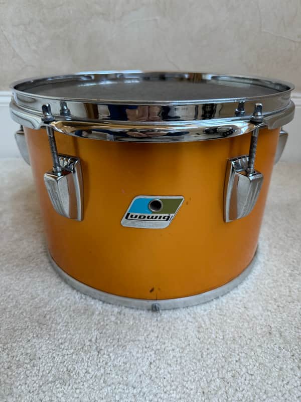 Ludwig Vintage 70s 80s Concert Tom Drum - 12” x 8” 70s - Gold Silk image 1