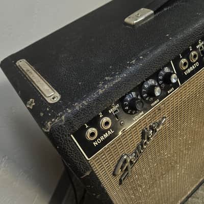 Vintage 1965 Fender Super Reverb Guitar Amp w/ Orginal Foot Switch image 12