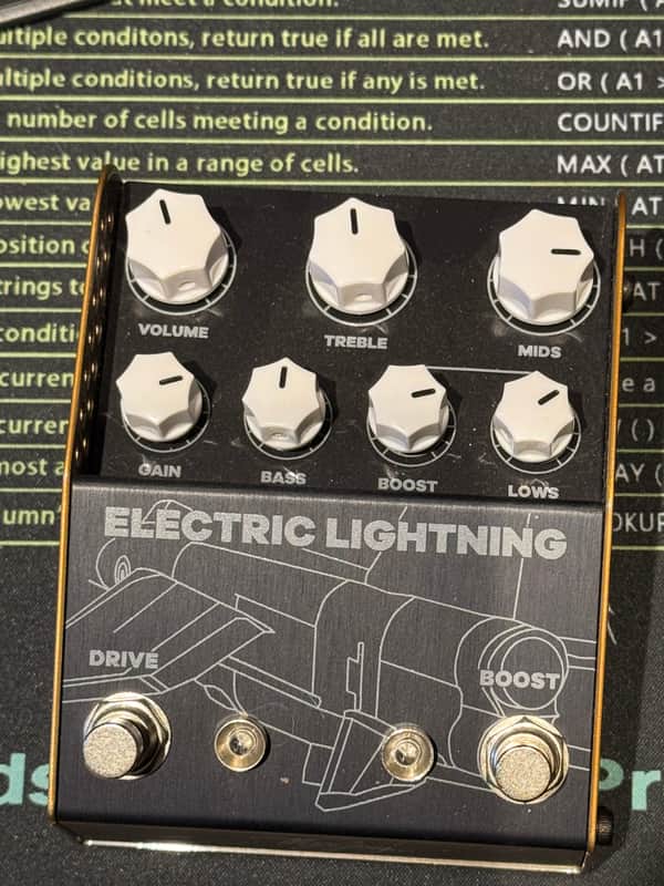 ThorpyFX Electric Lightning Chris Buck Signature Overdrive 2024 - Present - Black / Brown image 1