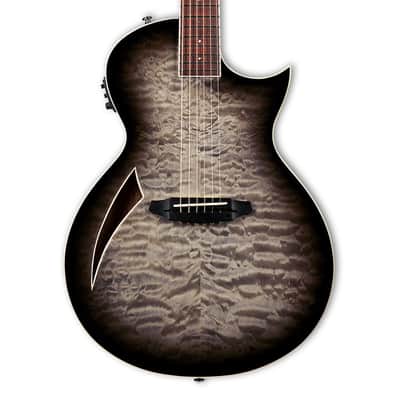 ESP LTD TL-6QM Thinline A/E Guitar - Charcoal Burst - B-Stock image 1