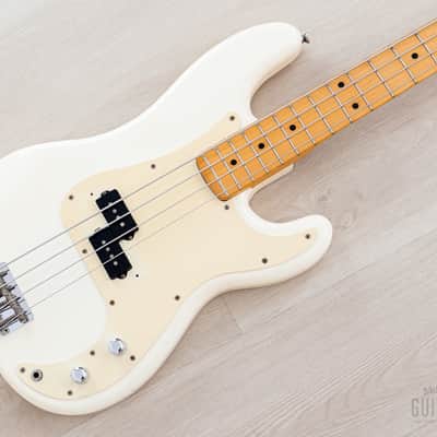 1982 Fender JV Precision Bass ‘57 Vintage Reissue PB57-70 Olympic White Ash Body, Japan MIJ Fujigen image 1