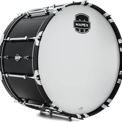 Mapex Quantum Mark II Marching Bass Drum - 14 x 24 inch  Gloss Black image 1