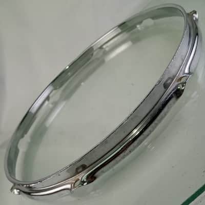 Ludwig 14"COB 8-Lug Triple-Flange 50s Snare/Floor Tom Drum Rim/Hoop Chrome-BRASS image 4