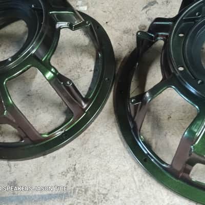 15" SPEAKER FRAMES UNIVERSITY C15 SUBWOOFER FRAMES WOOFER FRAMES SPEAKER PARTS PAIR ALUMINUM WITH CUSTOM PAINT image 7