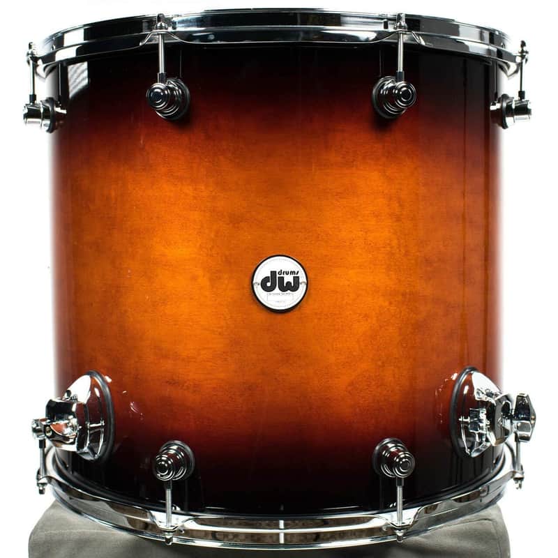 DW Design Series Maple Floor Tom, 16x18, Tobacco Burst Gloss Lacquer (DDLG1618TTTB) image 1