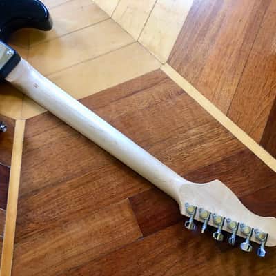 100% Original Vintage Spectrum Stratocaster Style Black Electric Guitar image 16