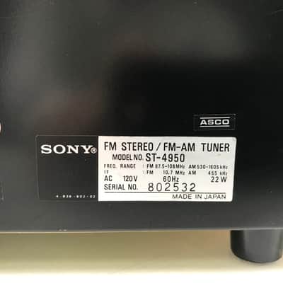 SONY FM / AM Tuner ST-4950 image 5