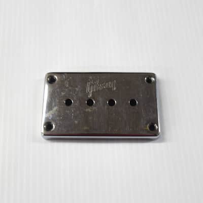 Gibson Bass Pickup Cover Embossed Logo EB 1972 - 1975 - Chrome image 1