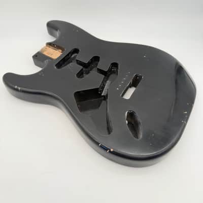 MJT Stratocaster Relic Body Alder Nitro Lefty Black mjt6668 image 1