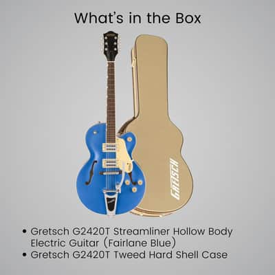 Gretsch G2420T Streamliner Hollow Body Electric Guitar Fairlane Blue Bundle image 5
