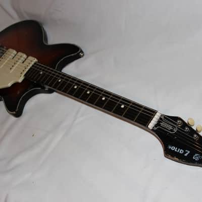 Egmond Solid 7 1963 Sunburst Very cool BEATLES! Made in Holland image 15