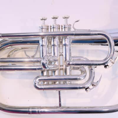 Nirschl E102SP Marching Mellophone in Silver Plate SN E000677 image 9