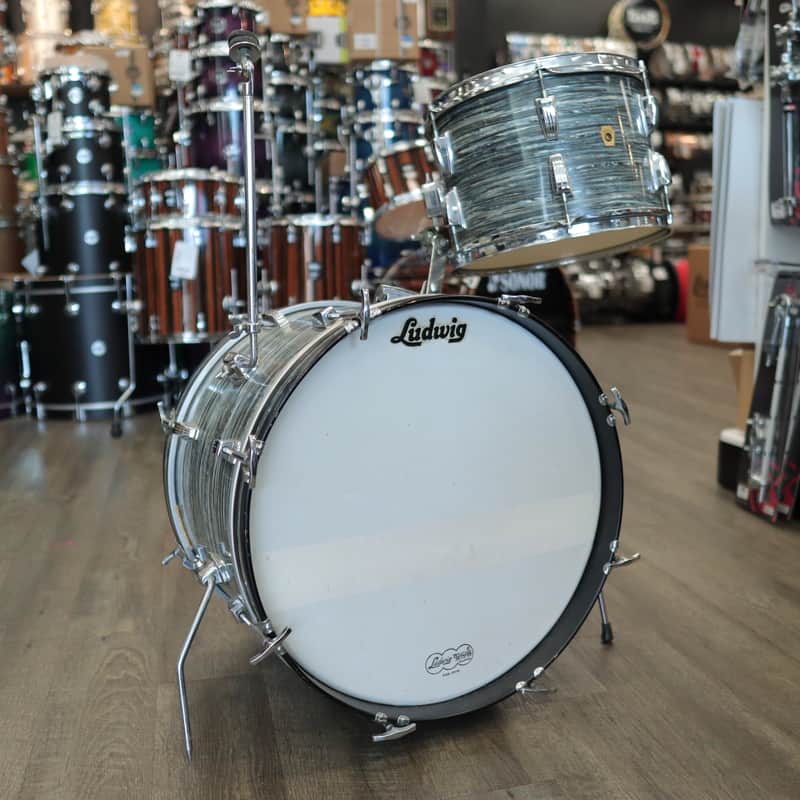Vintage 60s Ludwig 2-Piece Shell Pack 13/20 (Blue Oyster Pearl) image 1