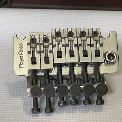 1980's Era Original Floyd Rose Made in Germany Chrome Tremolo Bridge Vibrato Set (R2 Nut & Retainer Bar) image 10
