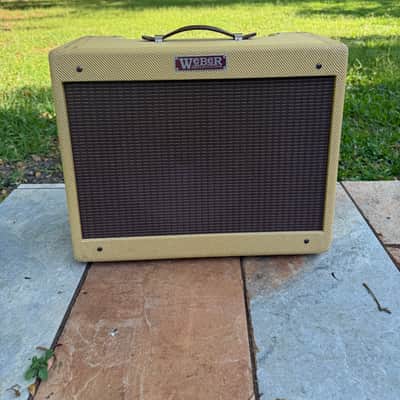 Weber Handwired Tweed Deluxe 5E3 Narrow Panel 15-Watt 1x12" Guitar Combo 1955 - 1960 - Tweed image 1