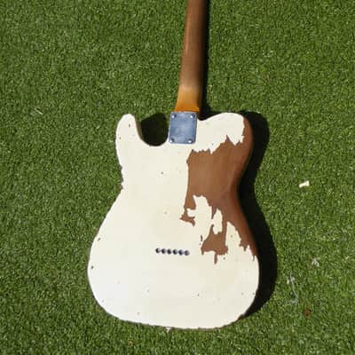 DY Guitars Rick Parfitt / Status Quo tribute white relic tele body PRE-BUILD ORDER image 7
