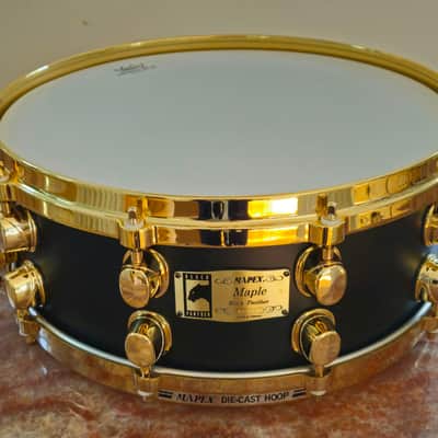 Mapex Black Panther 14" Maple Snare Drum Gold Die-Cast Hoops MINT Rare image 4