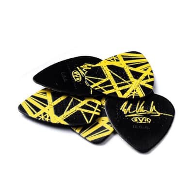 Dunlop 24-Pack EVH Eddie Van Halen VHII Bumblebee Black & Yellow Striped Guitar Picks image 2