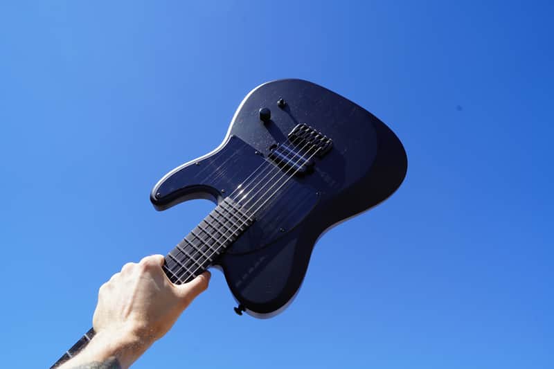 Schecter DIAMOND SERIES PT Black Ops Satin Black Open Pore 6-String Electric Guitar (2024) image 1