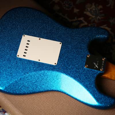Fender USA Custom Shop 62 Flamethrower Stratocaster Relic Blue Sparkle image 21