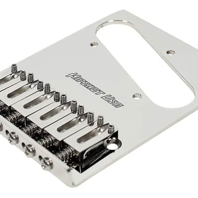 Hipshot 4-Hole 6-Saddle B-BENDER Ready Stainless Tele/Telecaster Bridge, CHROME image 2