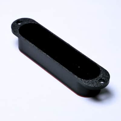 Custom Single Coil Pickup Covers (No Holes) Set of 3 - Black/ Red-Tidal image 4