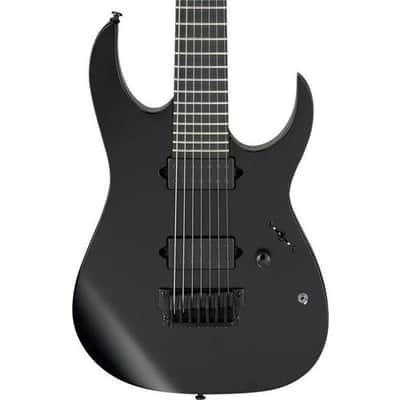 Ibanez RG Iron Label RGIXL7 7-String Electric Guitar, Ebony Fretboard, Black Flat image 1