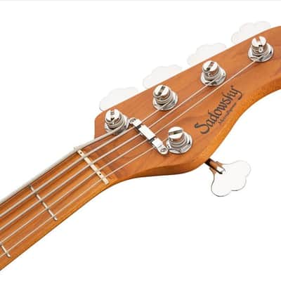 Sadowsky MetroExpress 5-String 24-Fret Modern Bass Roasted Maple Fingerboard 5-String Solid Candy Apple Red Metallic High Polish image 4