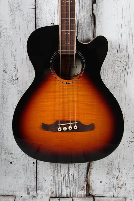 Fender FA-450CE 4 String Jumbo Cutaway Acoustic Electric Bass Guitar Sunburst image 1