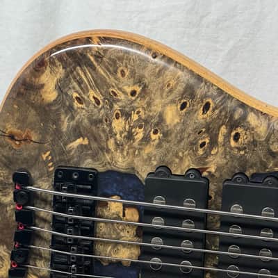 Warwick Limited Edition #39 of 100 Teambuilt Corvette $$ Double Buck 5-String Bass 2019 - Natural Transparent Satin Multicolor image 3