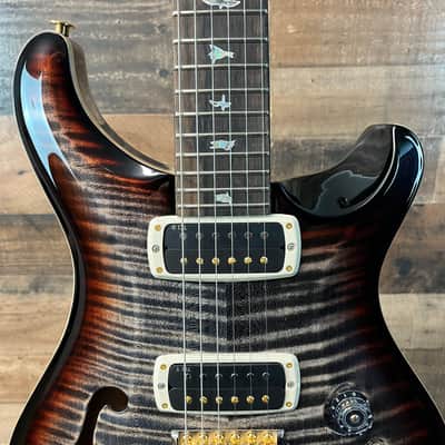 SALE! PRS 40th Anniversary Custom 24-08 Semi-Hollow, Charcoal Tri-Color Burst, 10 Top, Free Ship, 065 image 13