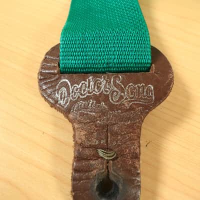Vintage 90s Doctor Song USA Guitar Strap Green 2” Wide Adjustable Made In USA image 4
