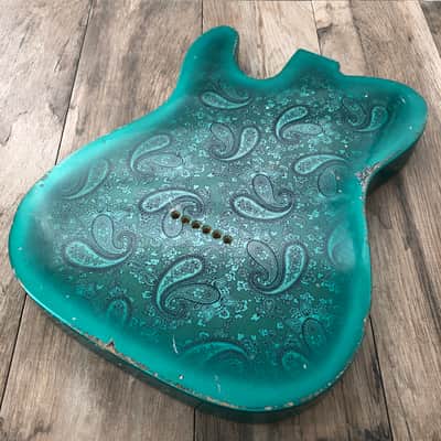 FRANCHIN Mars guitar body Sherwood Green Paisley Relic Aged Nitro Lacquer SS Poplar Telecaster-Tele-T-Style Made in Italy - Stock piece #23010626 image 12