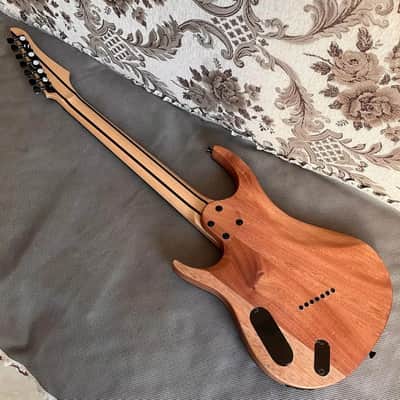 8 String Fanned Fret MultiScale Electric Guitar, Quilted Maple Top Mahogany Body,  Maple Neck image 5