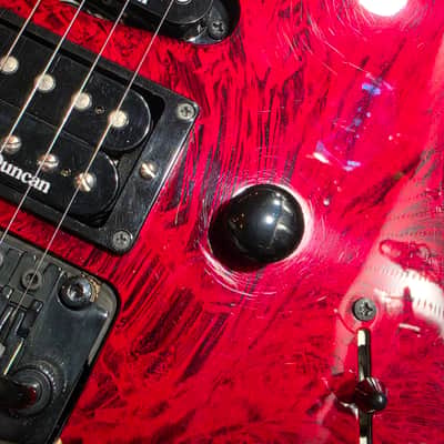 1998 Made in Japan Jackson Pro Series DK2 - Crimson Swirl - with vintage chainsaw case image 15