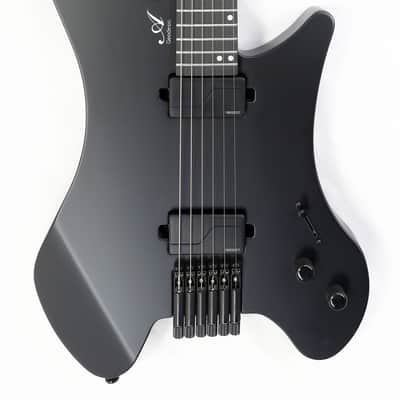 Agile Headless 6 String Baritone Electric Guitar GEODESIC PRO 630 RL MOD Flat Black image 8