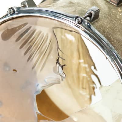 OCDP 14/18/22 Burned Silver Sparkle Drum Kit Owned By Tre Cool Of Green Day image 9