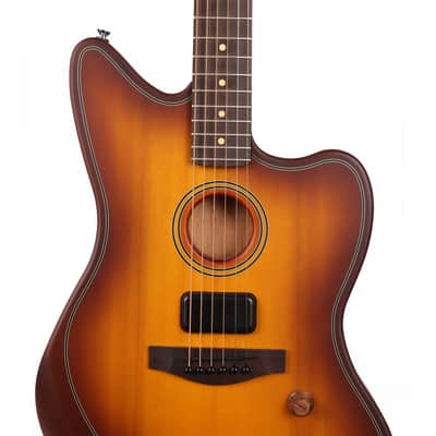 Fender Acoustasonic Standard Jazzmaster Honey Burst image 4