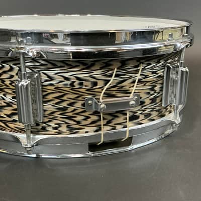 1960s Rogers Luxor Black Onyx Snare Drum 5x14 image 8