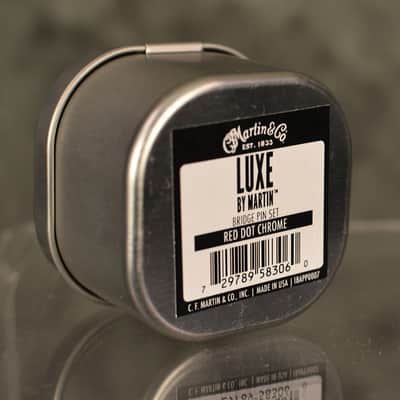 Martin Luxe LiquidMetal Bridge Pin Set Red Dot Chrome 18APP0007 w Fast n FREE Shipping image 3