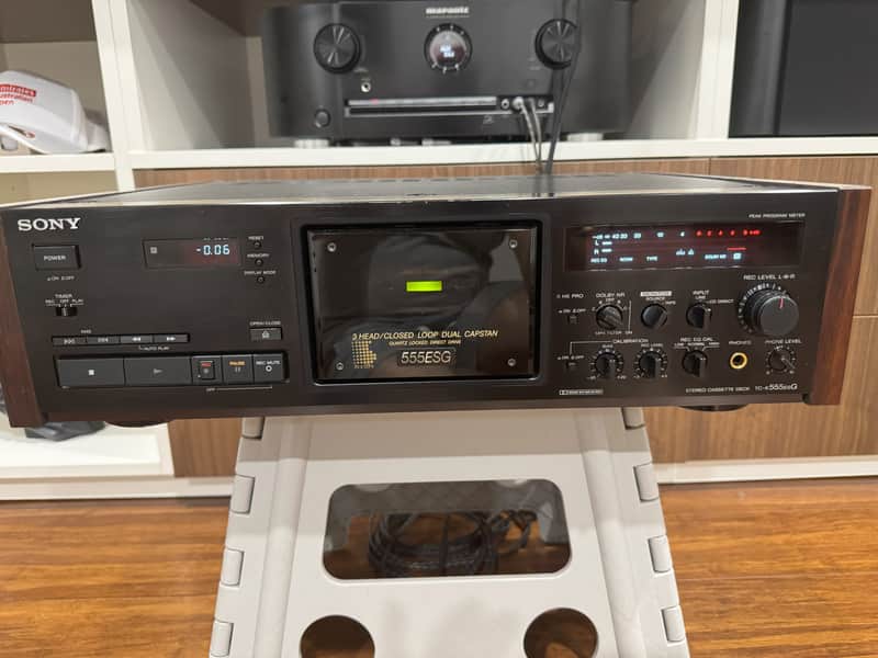 Sony TC-K555ESG 1992 - Black & wooden side panels image 1