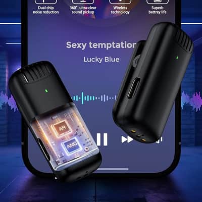 2Pcs Mini Wireless Microphone USB C Lavalier Mic for iPhone 16 15 Series, Lapel Type C Microfono Para Android Phone with Charging Case 48H Lav Mics Plug&Play for Video Recording Vlog Podcast YouTube image 3