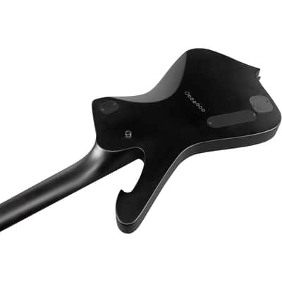 Ibanez Iron Label ICTB721-BKF Iceman 7-String Solid Body Electric Guitar with Ebony Fretboard, Right-Handed, Black Flat image 7
