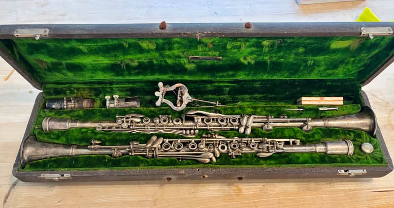 Bettoney Silva-Bet Orchestral pair Clarinets 1925 - Silver Plated image 1