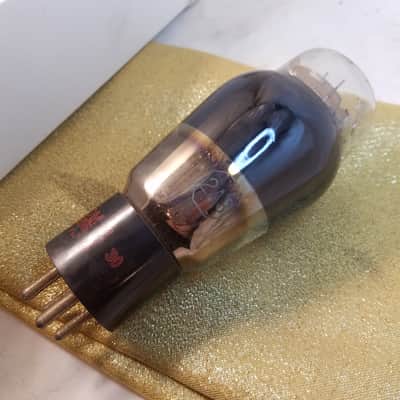 Ken-Rad Tight Matched Pair (2) 2A3 tNOS AT1000 TESTED Vacuum Tubes greyglass dual flat plate hifi Power Triode 1933-1936 image 2