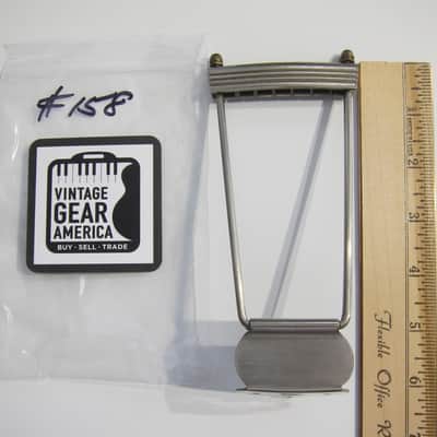 Gibson Epiphone National & Others Acoustic Archtop Guitar Tailpiece Authentic Vintage Part Made in Germany Circa-1940s-1960s-Nickel Silver image 8
